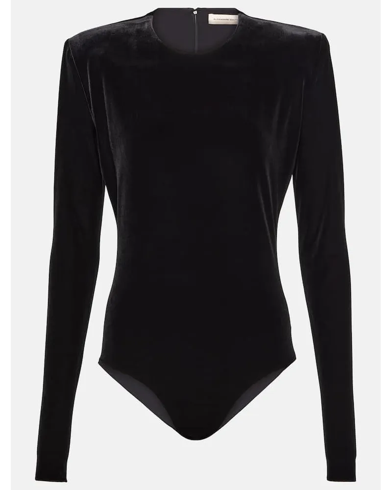 Alexandre Vauthier Body aus Samt Schwarz