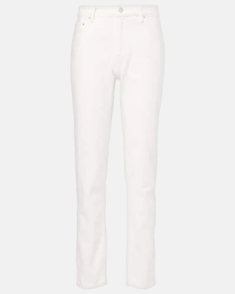 Totême Low-Rise Tapered Jeans Weiß