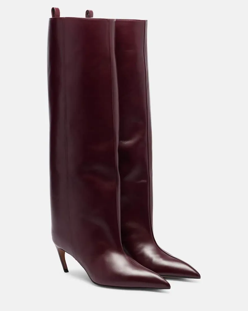 ATTICO Stiefel Lea 90 aus Leder Burgunderrot