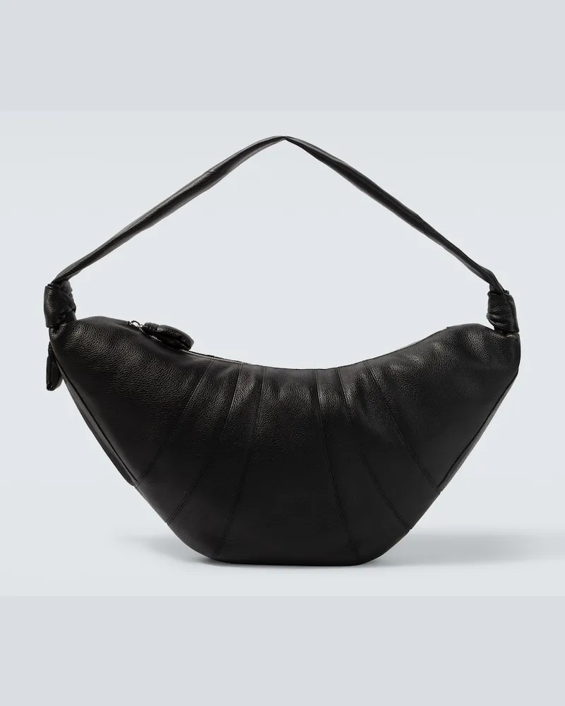 Christophe Lemaire Crossbody Bag Croissant Large aus Leder Schwarz