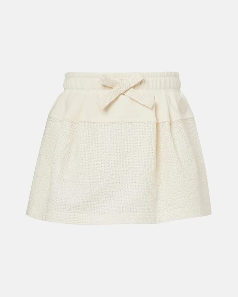 Moncler Tennisrock aus Baumwolle Weiß