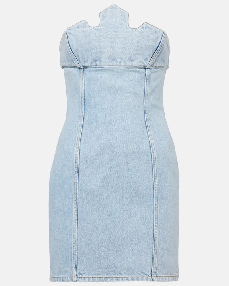 COPERNI X Disney® Bustier-Kleid aus Denim Blau