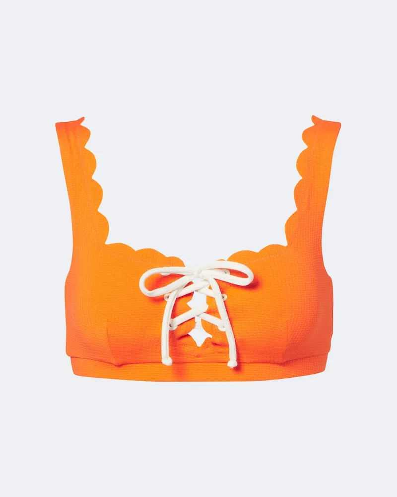 Marysia Bikini-Oberteil Palm Springs mit Bogenkante Orange