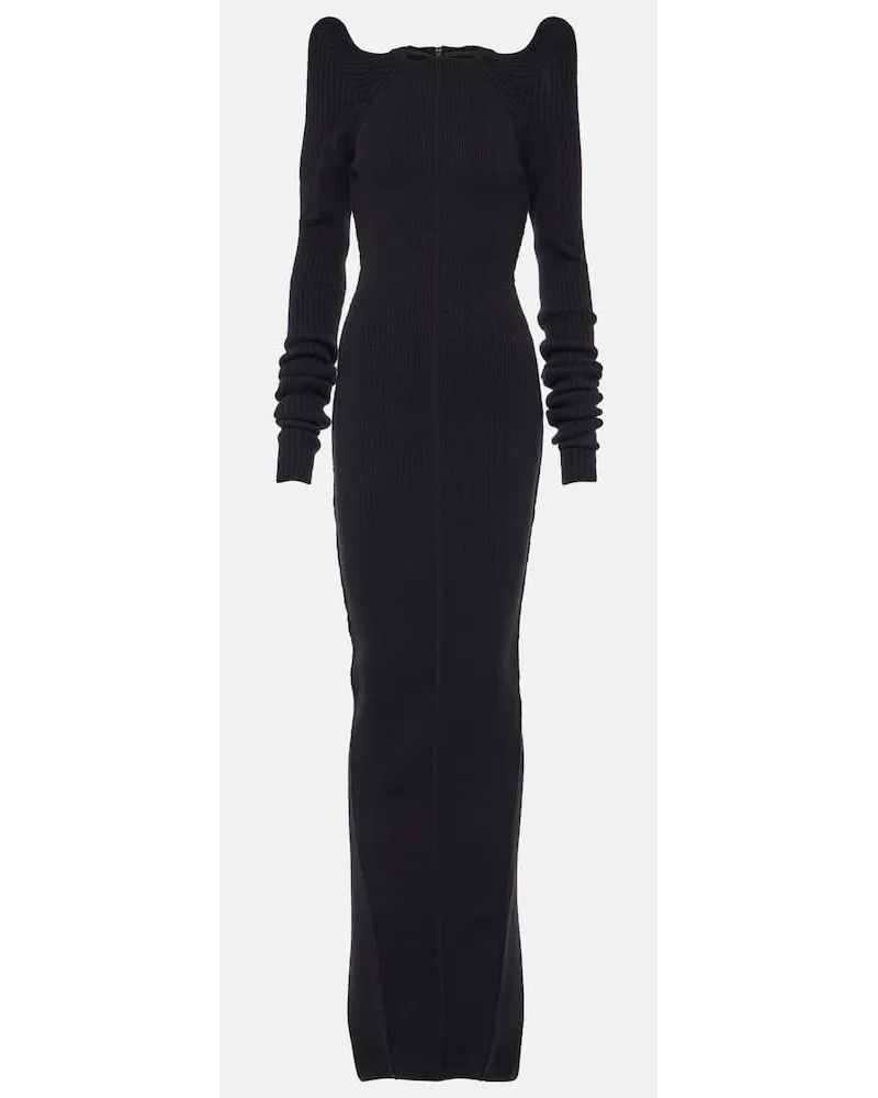 Rick Owens Robe aus Kaschmir und Wolle Schwarz
