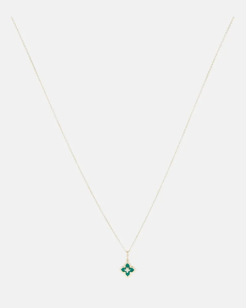 Sydney Evan Halskette Mini Moroccan aus 14kt Gelbgold mit Emaille und Diamant Gold