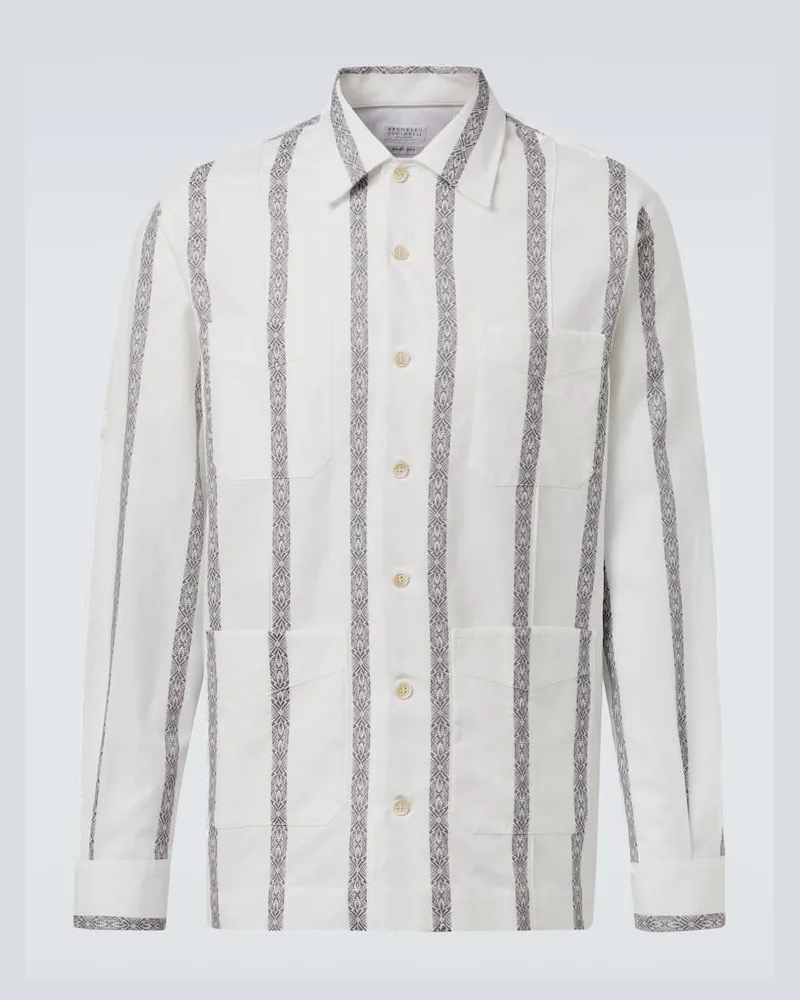 Brunello Cucinelli Hemd aus Baumwolle Weiã