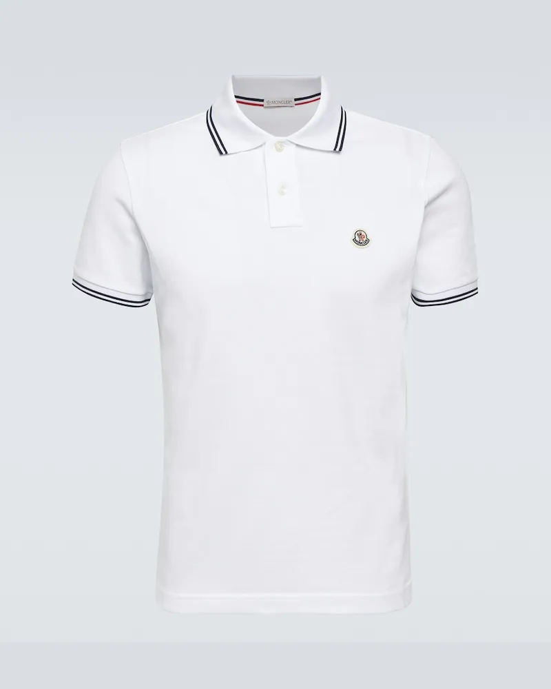 Moncler Polohemd aus Baumwolle Weiss