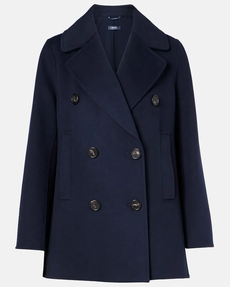 Max Mara Cabanjacke Caban aus Schurwolle Blau