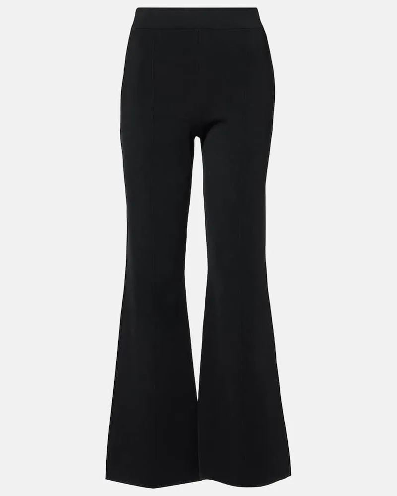 Joseph Mid-Rise-Schlaghose aus Strick Schwarz