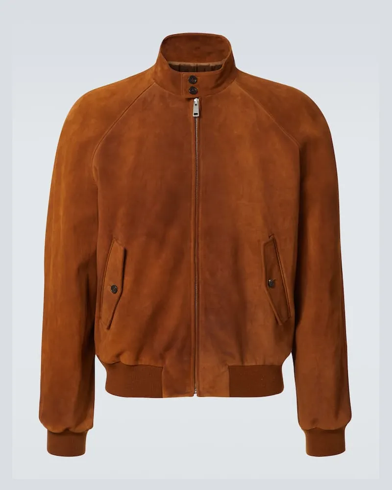 Prada Bomberjacke aus Veloursleder Beige