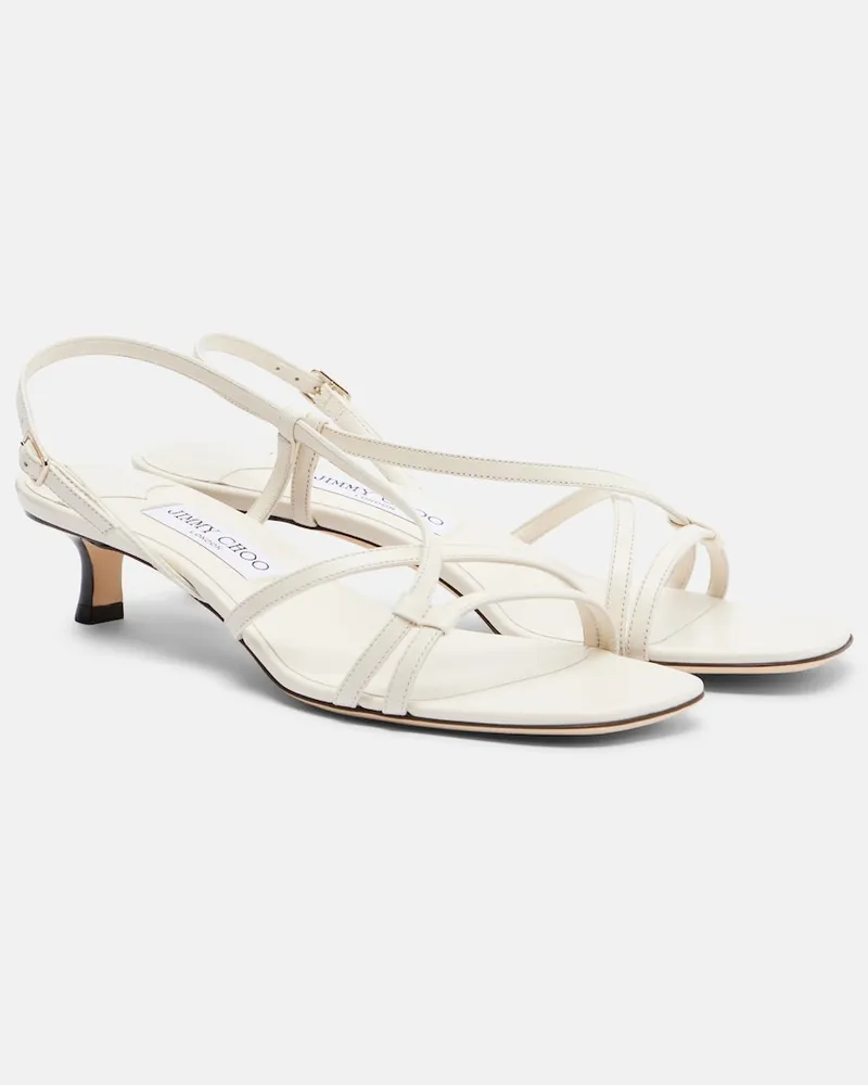 Jimmy Choo Slingback-Sandalen Farris aus Leder Weiß