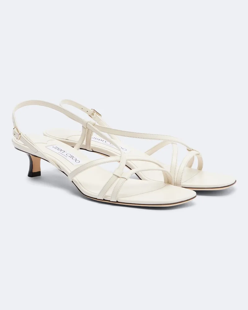 Jimmy Choo Slingback-Sandalen Farris aus Leder Weiß