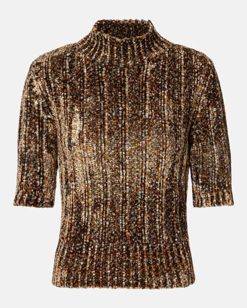Dries van Noten Pullover aus Samt Multicolor