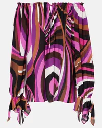 Emilio Pucci Bedrucktes Top Iride Pink