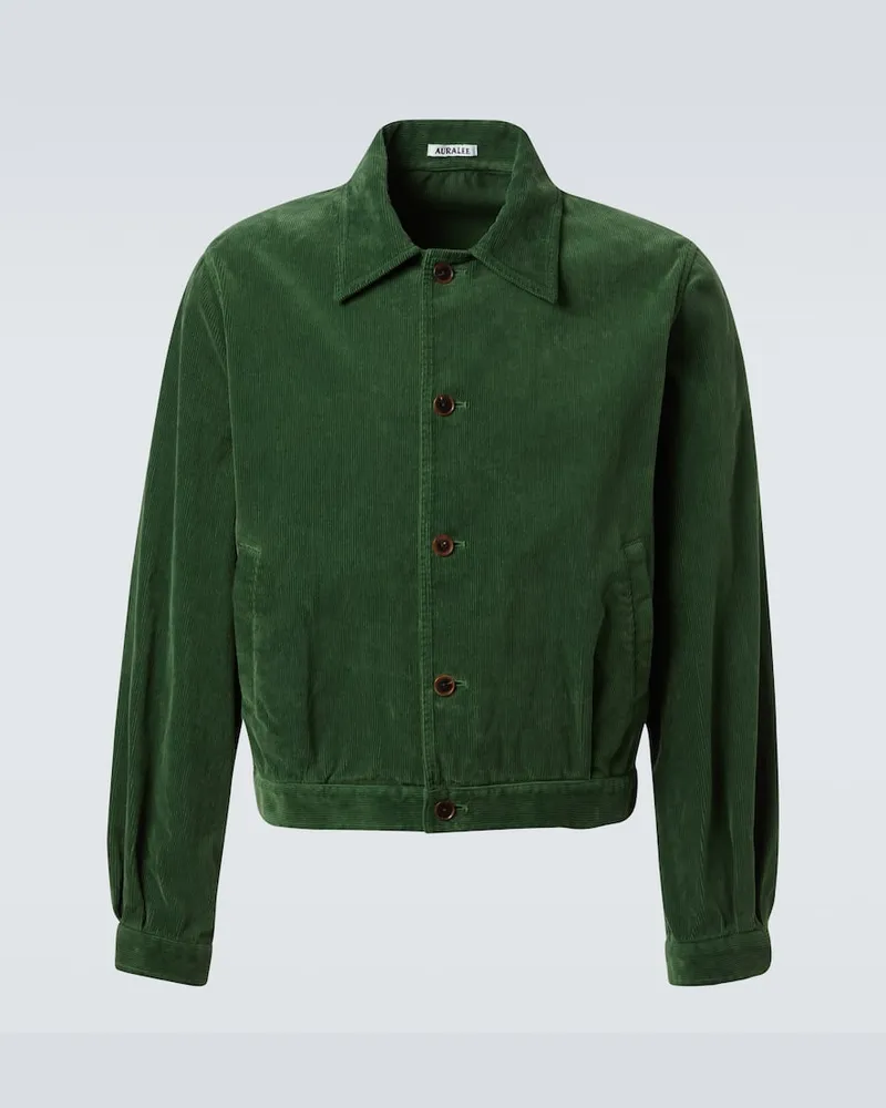 AURALEE Blouson aus Baumwoll-Cord Grün