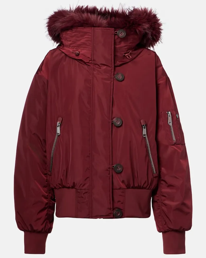 GOLDBERGH Skijacke Jeanne mit Faux Fur Burgund