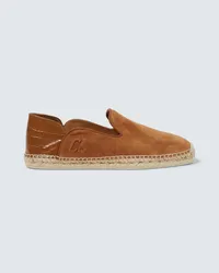 Christian Louboutin Espadrilles aus Veloursleder Braun