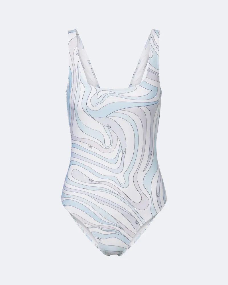 Emilio Pucci Badeanzug Marmo Blau