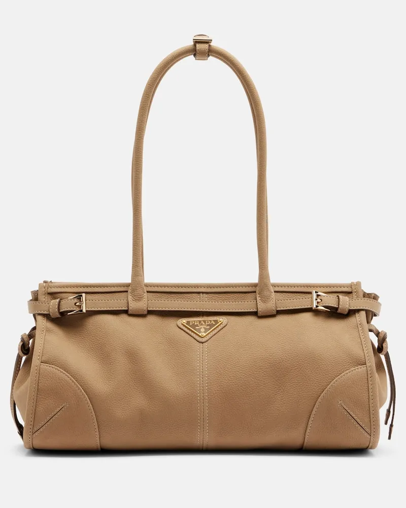 Prada Schultertasche Prada Bonnie Medium aus Leder Beige