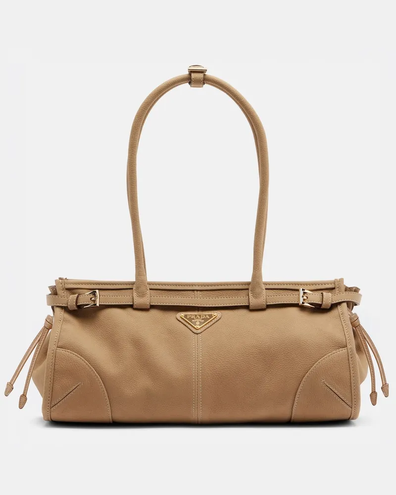 Prada Schultertasche Prada Bonnie Medium aus Leder Beige