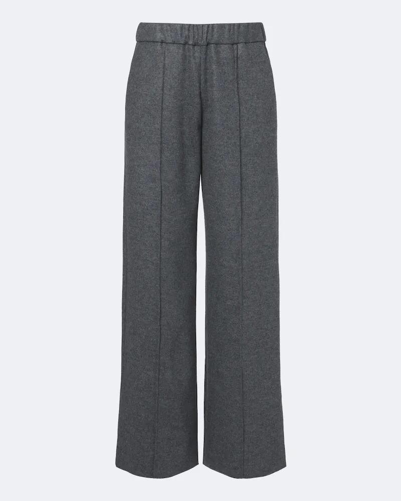 Jil Sander Weite Hose aus Wolle Grau