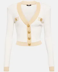 Balmain Cardigan aus Strick Weiss