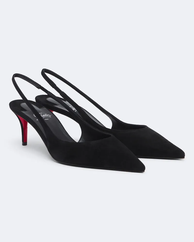 Christian Louboutin Slingback-Pumps Miss Z aus Veloursleder Schwarz