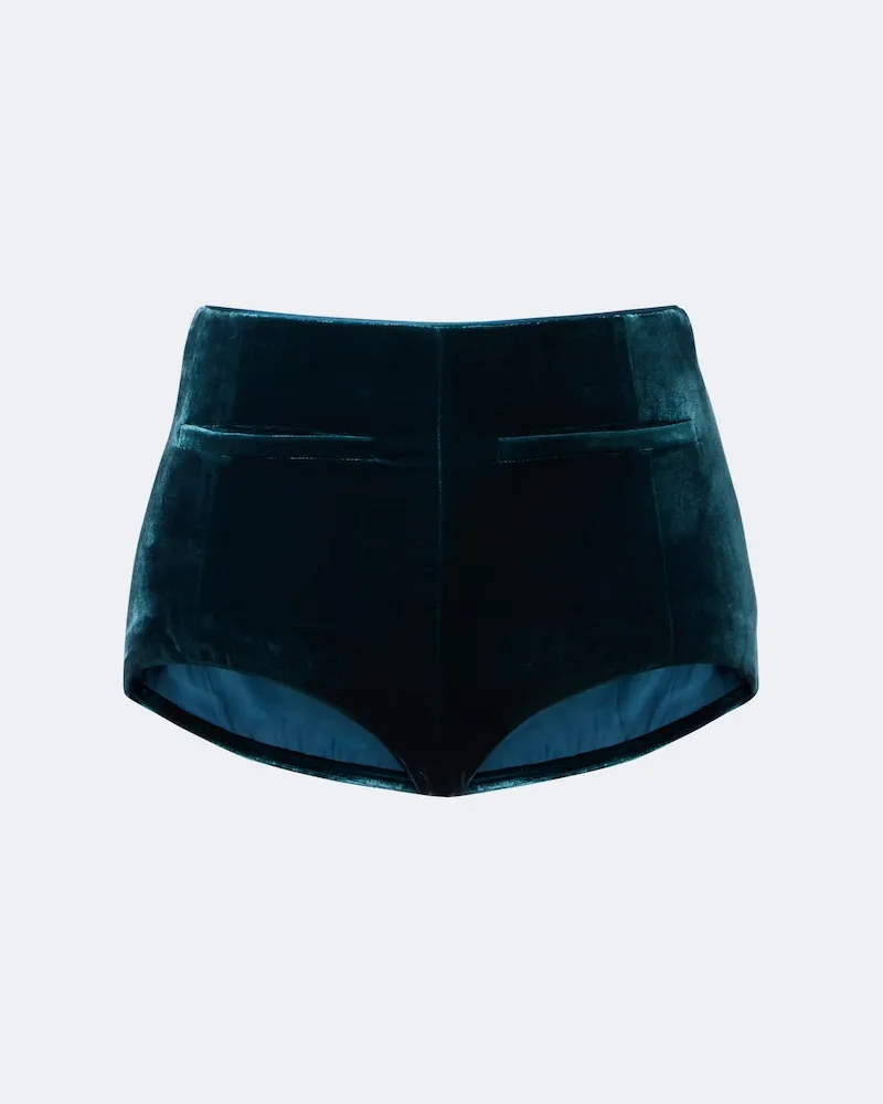 Retrofête Retrofête Shorts Menlo aus Samt Blau