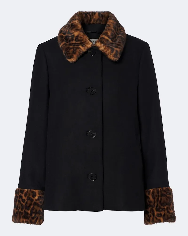 RIXO Jacke Aldith aus einem Wollgemisch Schwarz