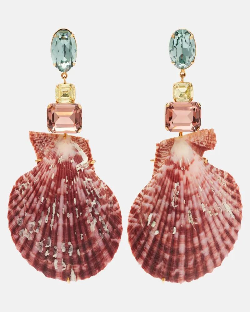 Jennifer Behr Ohrringe Calabria mit Kristallen Pink