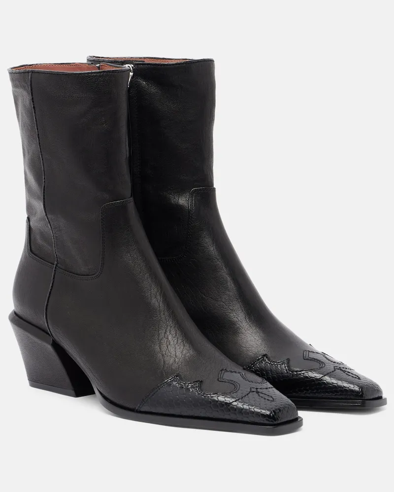 Paris Texas Westernstiefel Bettina aus Leder Schwarz