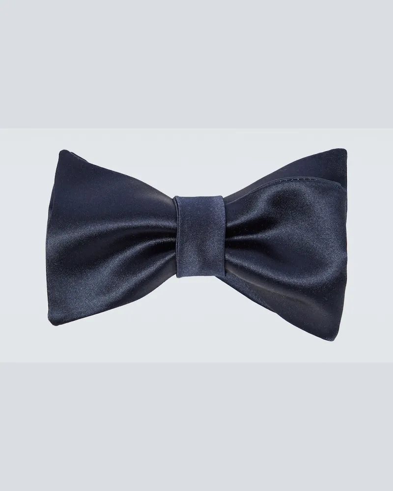 Brunello Cucinelli Fliege aus Satin Blau