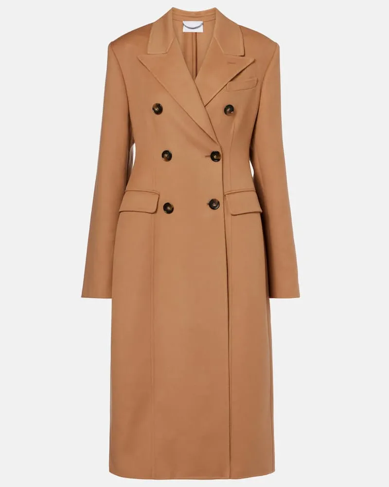 Stella McCartney Mantel aus Schurwolle Braun