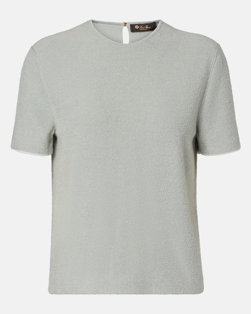 Loro Piana Top Cannareggio aus Seide und Baumwolle Grau