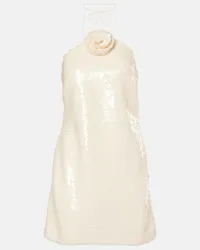 Magda Butrym Minikleid mit Pailletten Weiss