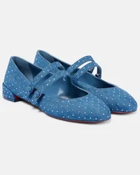 Christian Louboutin Mary-Jane-Ballerinas Sweet Jane aus Denim Blau