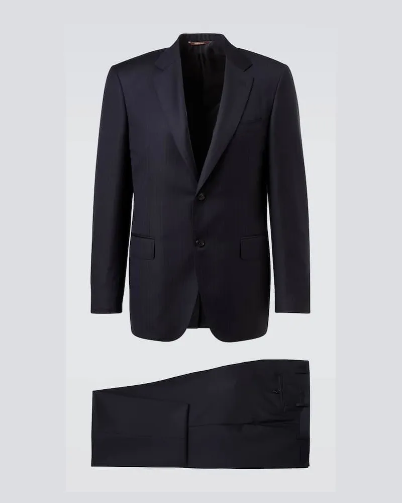 Canali Anzug aus Wolle Blau
