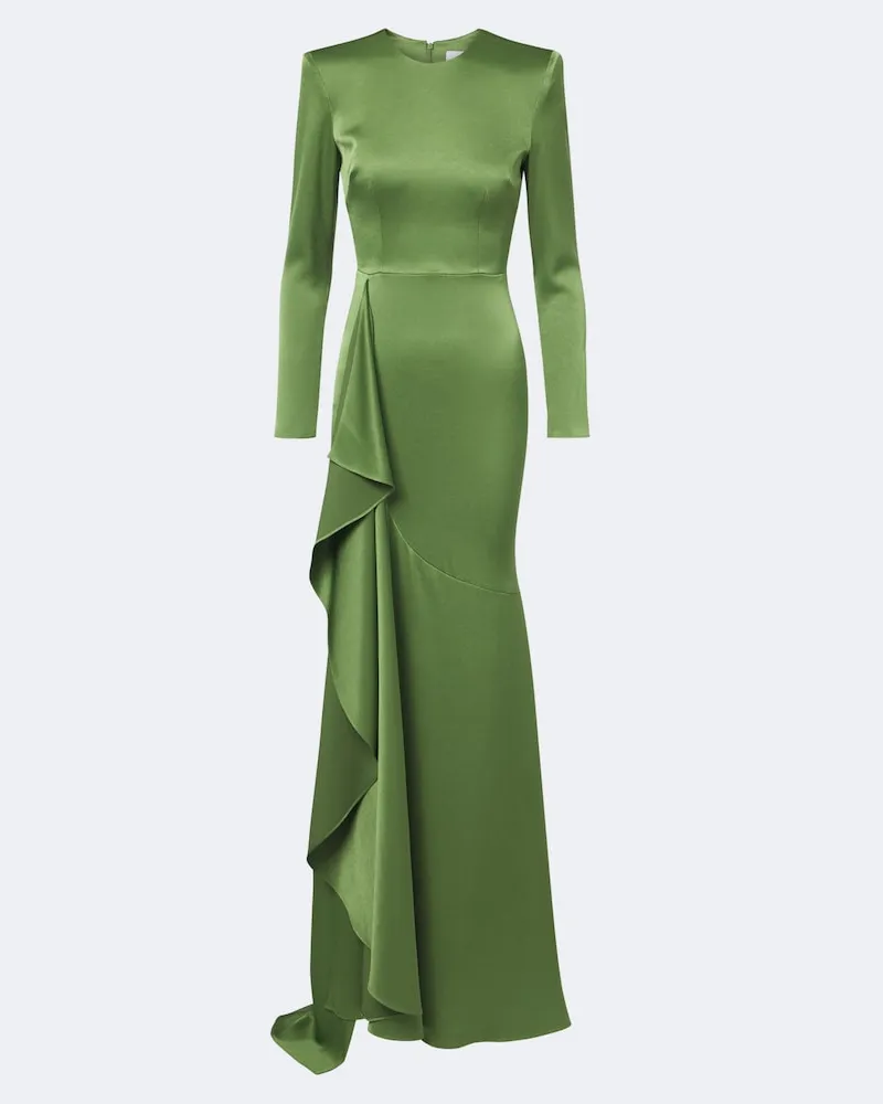 Alex Perry Robe aus Crêpesatin Grün