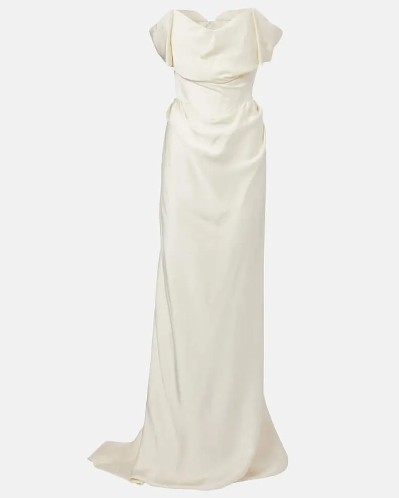 Vivienne Westwood Bridal Robe Nova Cocotte aus Satin Weiß