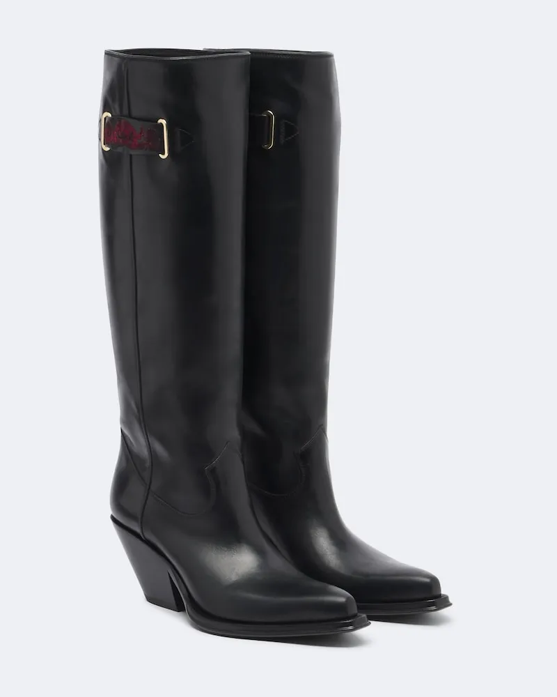Chloé Chloé Stiefel Azelan aus Leder Schwarz