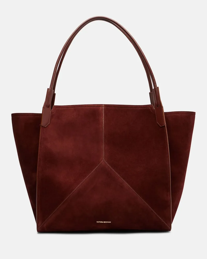 Victoria Beckham Tote Bag Victoria Large aus Veloursleder Braun