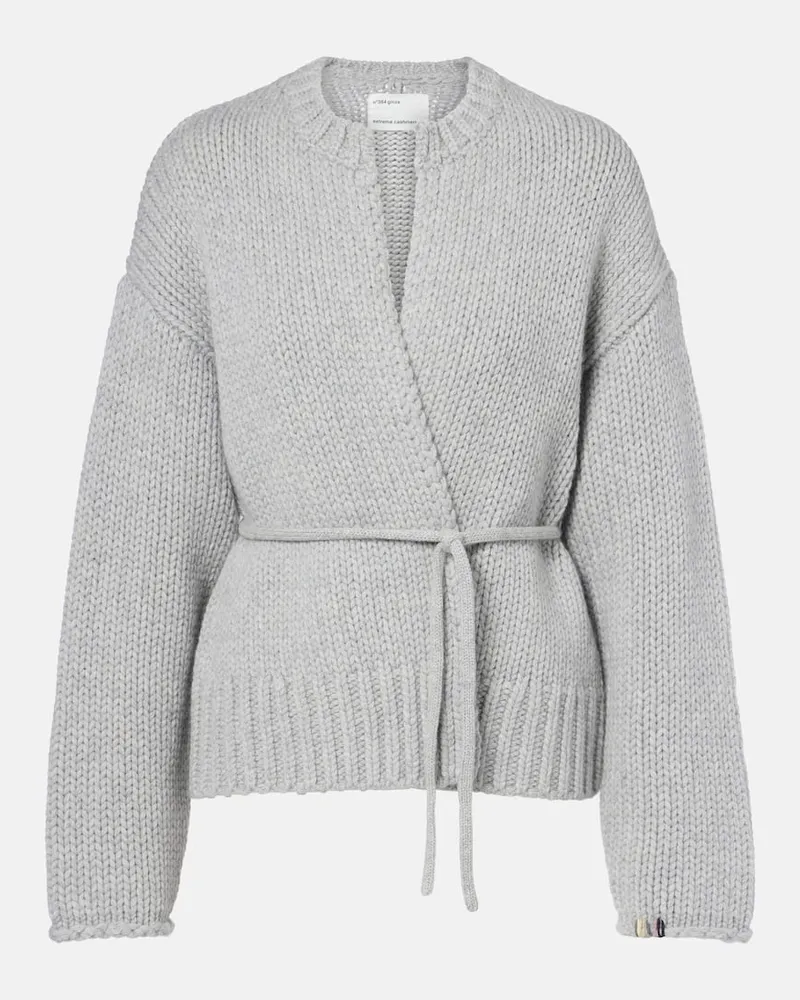 extreme cashmere Wickel-Cardigan Ginza aus Kaschmir Grau