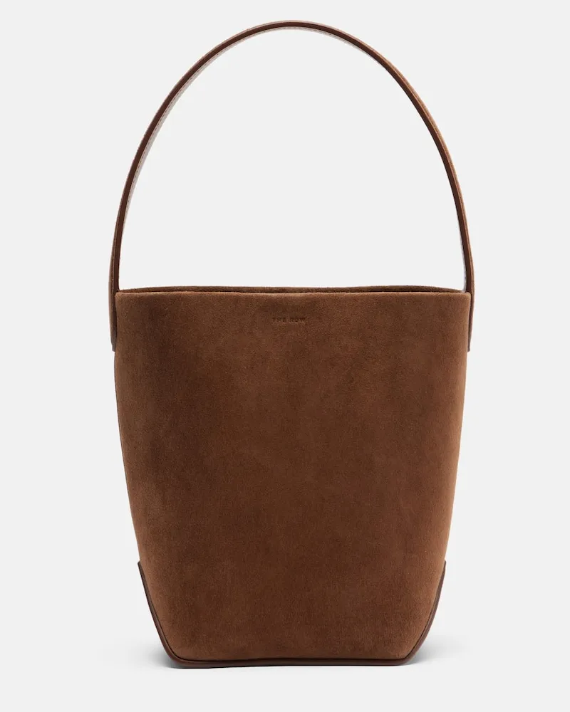 The Row Tote Bag Park Edge N/S Small aus Veloursleder Braun
