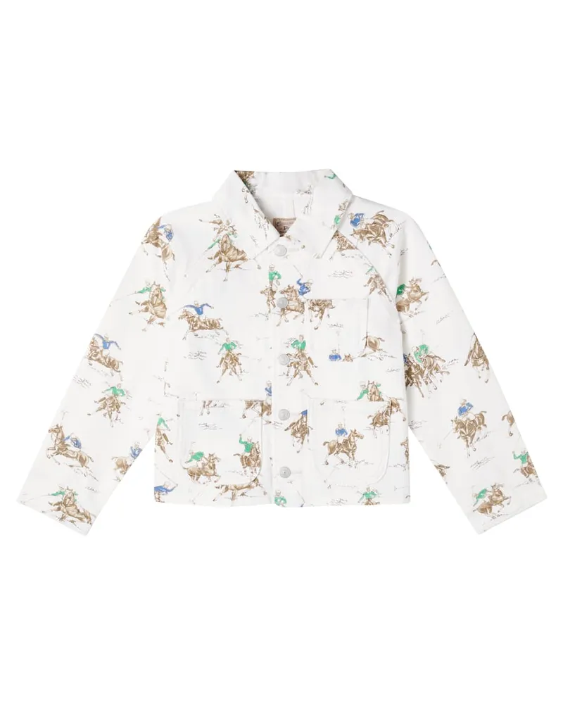 Ralph Lauren Bedruckte Jeansjacke Weiß