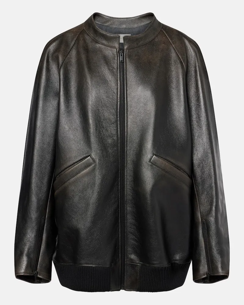 The Row Bomberjacke Kengia aus Leder Braun