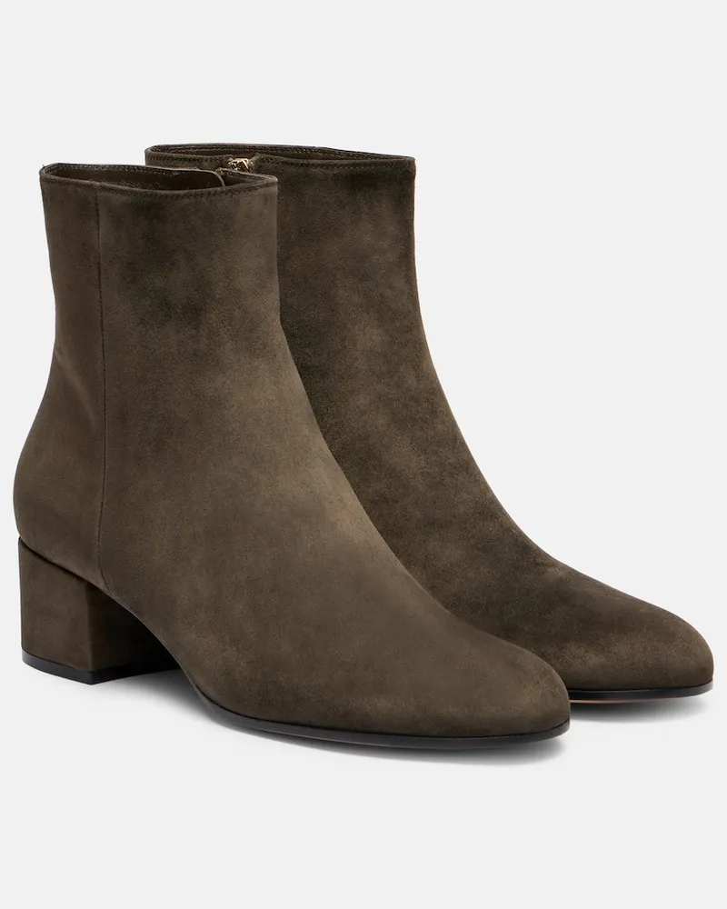 Gianvito Rossi Ankle Boots Joelle 45 aus Veloursleder Braun