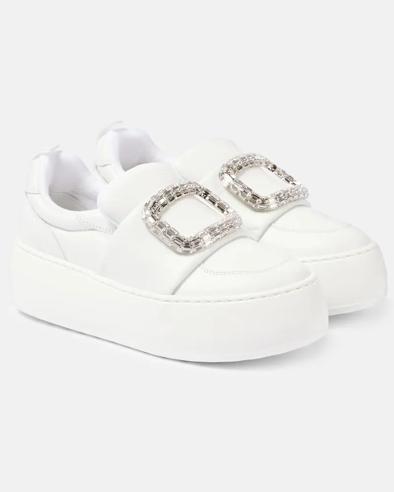 Roger Vivier Slip-Ons Viv’ Up aus Leder Weiß