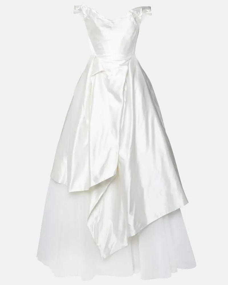 Vivienne Westwood Bridal Robe aus Seide Weiß