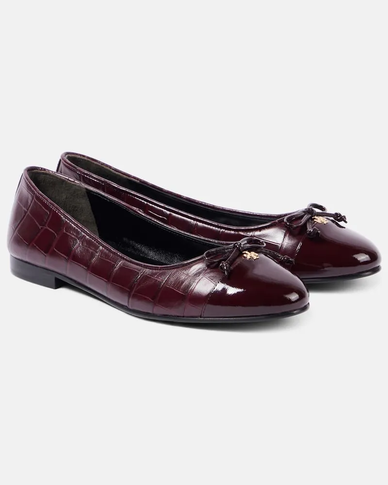 Tory Burch Ballerinas aus Leder Burgund