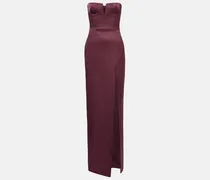 Bustier-Robe aus Satin